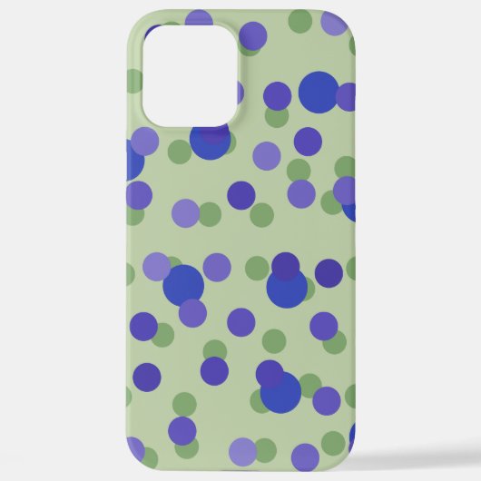 green purple and blue dots iPhoneケース (裏面)