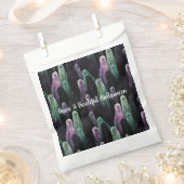 Green Purple Black Ghosts Bootiful Halloween フェイバーバッグ (クリップ留めされた状態)