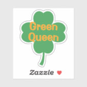 Green Queen 4-Leaf Clover St Patrick's Day シール (シート)