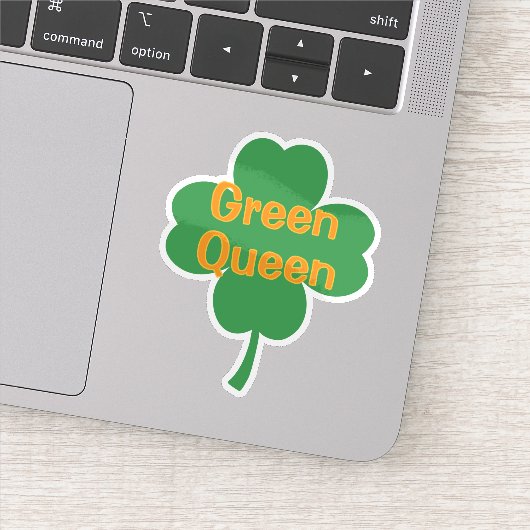 Green Queen 4-Leaf Clover St Patrick's Day シール (詳細)