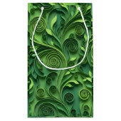 Green Quilling Digital Paper Pattern スモールペーパーバッグ (裏面)
