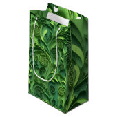 Green Quilling Digital Paper Pattern スモールペーパーバッグ (正面アングル)