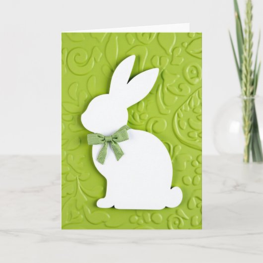 Green Rabbit Spring Time Card カード (正面)