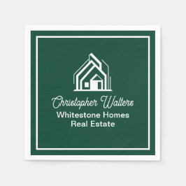 Green Real Estate Company Custom Realtor Party スタンダードカクテルナプキン