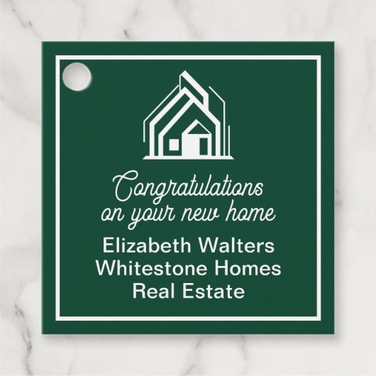 Green Real Estate Company Custom Realtor Party フェイバータグ (正面)