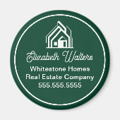 Green Real Estate Company Customized Realtor マグネット (正面)