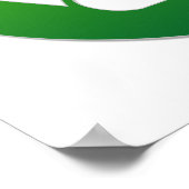 Green Recycling Symbol ポスター (角)