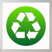 Green Recycling Symbol ポスター (正面)