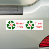 Green=Red バンパーステッカー (車上)