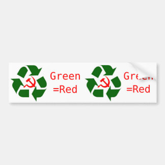 Green=Red バンパーステッカー