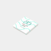 Green red 50 birthday anniversary add name date p ポストイット (アングル)