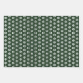 Green Red Blue Snowflake Christmas ラッピングペーパーシート (正面)