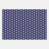 Green Red Blue Snowflake Christmas ラッピングペーパーシート (正面3)