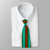 Green Red Blue Stripes Pattern   ネクタイ (タイ)