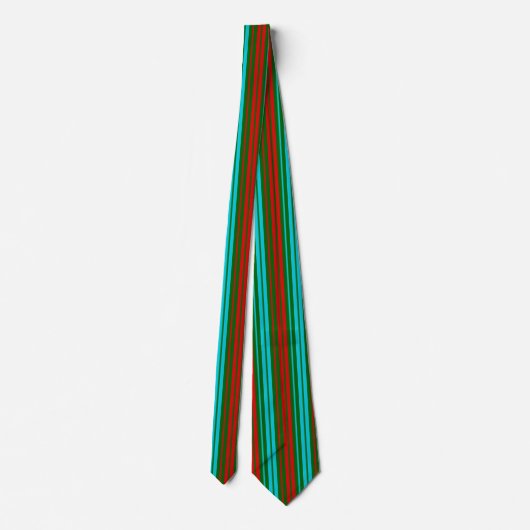 Green Red Blue Stripes Pattern   ネクタイ (裏面)