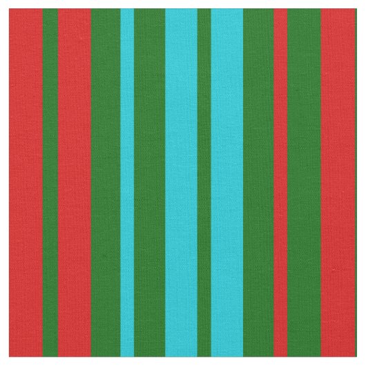 Green Red Blue Stripes Pattern   ファブリック (クローズアップ)