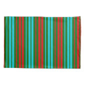 Green Red Blue Stripes Pattern   枕カバー (裏面)