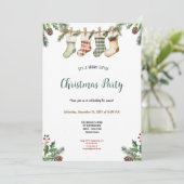 GREEN ,RED , BROWN CHRISTMAS PARTY INVITATION 招待状 (スタンド正面)