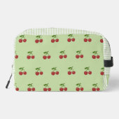Green & Red Cherry Gingham Pattern Simple Fruit ドップキット (裏面)