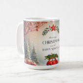 Green&red Chritsmas tree mug 2025 コーヒーマグカップ (正面左)
