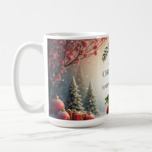 Green&red Chritsmas tree mug 2025 コーヒーマグカップ (左)