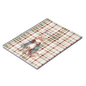 Green Red Cream Stripes Fox  ノートブック (左側)