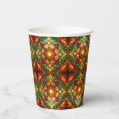 Green Red Decorative Christmas Holiday Paper Cups 紙コップ (裏面)