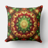 Green Red Decorative Christmas Throw Pillow クッション (正面)