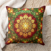 Green Red Decorative Christmas Throw Pillow クッション (ブランケット)