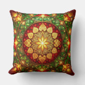 Green Red Decorative Christmas Throw Pillow クッション (正面)