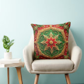 Green Red Decorative Christmas Throw Pillow クッション (椅子)