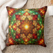 Green Red Decorative Christmas Throw Pillow クッション (ブランケット)