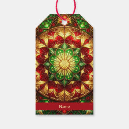 Green Red Decorative Holiday Gift Tag ギフトタグ