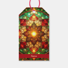 Green Red Decorative Holiday Gift Tag ギフトタグ