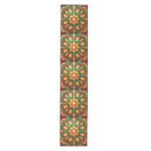 Green Red Decorative Holiday Table Runner ミディアムテーブルランナー (正面)
