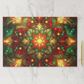Green Red Decorative Holiday Tearaway Placemat ペーパーパッド (インサイチュ)
