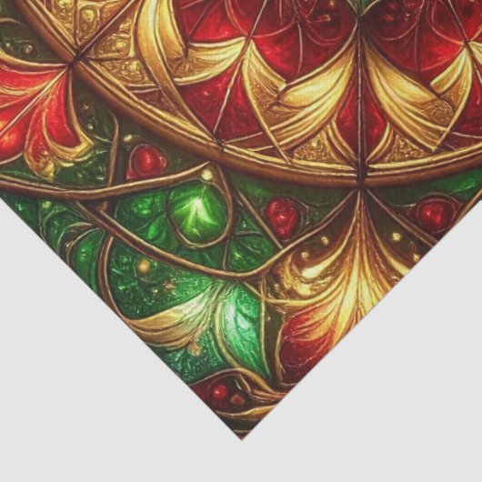 Green Red Decorative Holiday Tissue Paper 薄葉紙 (詳細)