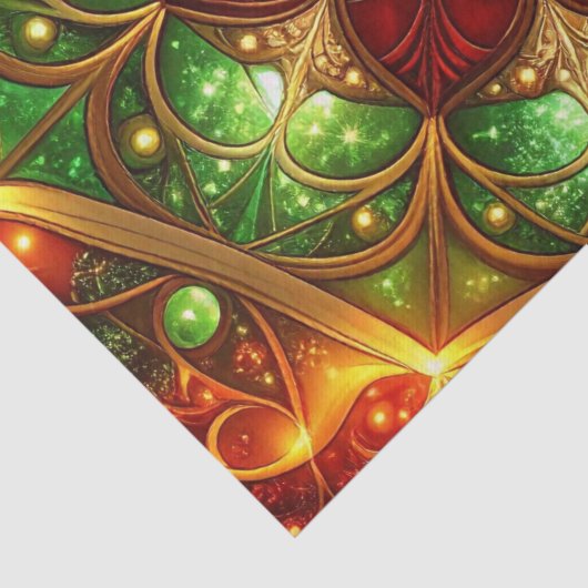 Green Red Decorative Holiday Tissue Paper 薄葉紙 (詳細)