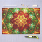 Green Red Decorative Holiday Tissue Paper 薄葉紙 (クラフト)