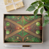 Green Red Decorative Holiday Tissue Paper 薄葉紙 (ギフト)