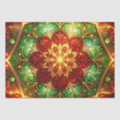 Green Red Decorative Holiday Tissue Paper 薄葉紙 (正面)