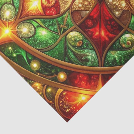 Green Red Decorative Holiday Tissue Paper 薄葉紙 (詳細)