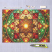 Green Red Decorative Holiday Tissue Paper 薄葉紙 (クラフト)