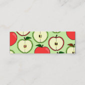 Green & Red Half AppleプリントSkinny名刺 スキニー名刺 (裏面)