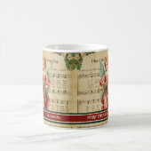 Green Red Merry Christmas Mug Angel Keepsake Gift コーヒーマグカップ (中央)