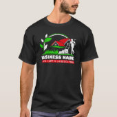 Green Red Modern Lawn Care Landscaping Business Tシャツ (正面)