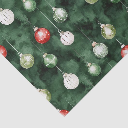 Green Red Ornaments Christmas 薄葉紙 (詳細)