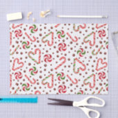 Green Red Peppermint Candy Cane Swirl Holiday Gift 薄葉紙 (クラフト)