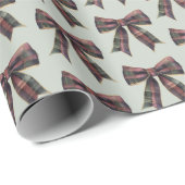 Green Red Plaid Stripes Christmas ラッピングペーパー (ロールコーナー)