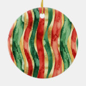 Green Red Western Cowboy Boots Christmas  セラミックオーナメント (裏面)